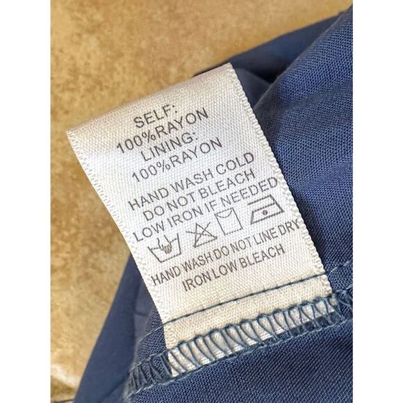 Blue Blush Women's Wide Slit Leg Opening Strapless Jumpsuit Tan Blue Medium - Picture 10 of 10